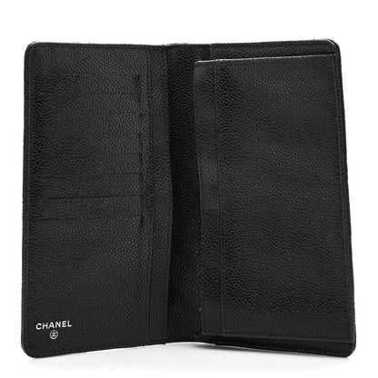 Chanel Caviar Quilted Yen Wallet Black 5 of 8