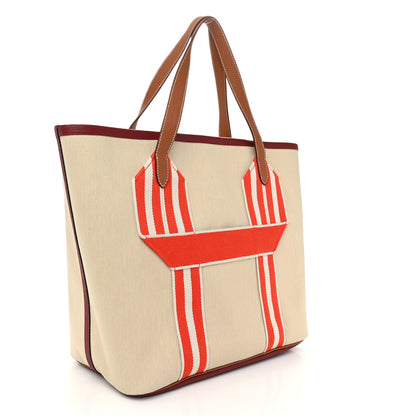 Hermes Canvas Taurillon Clemence Pursangle Tote Beton Gold Rouge H Capucine Beton 3 of 10