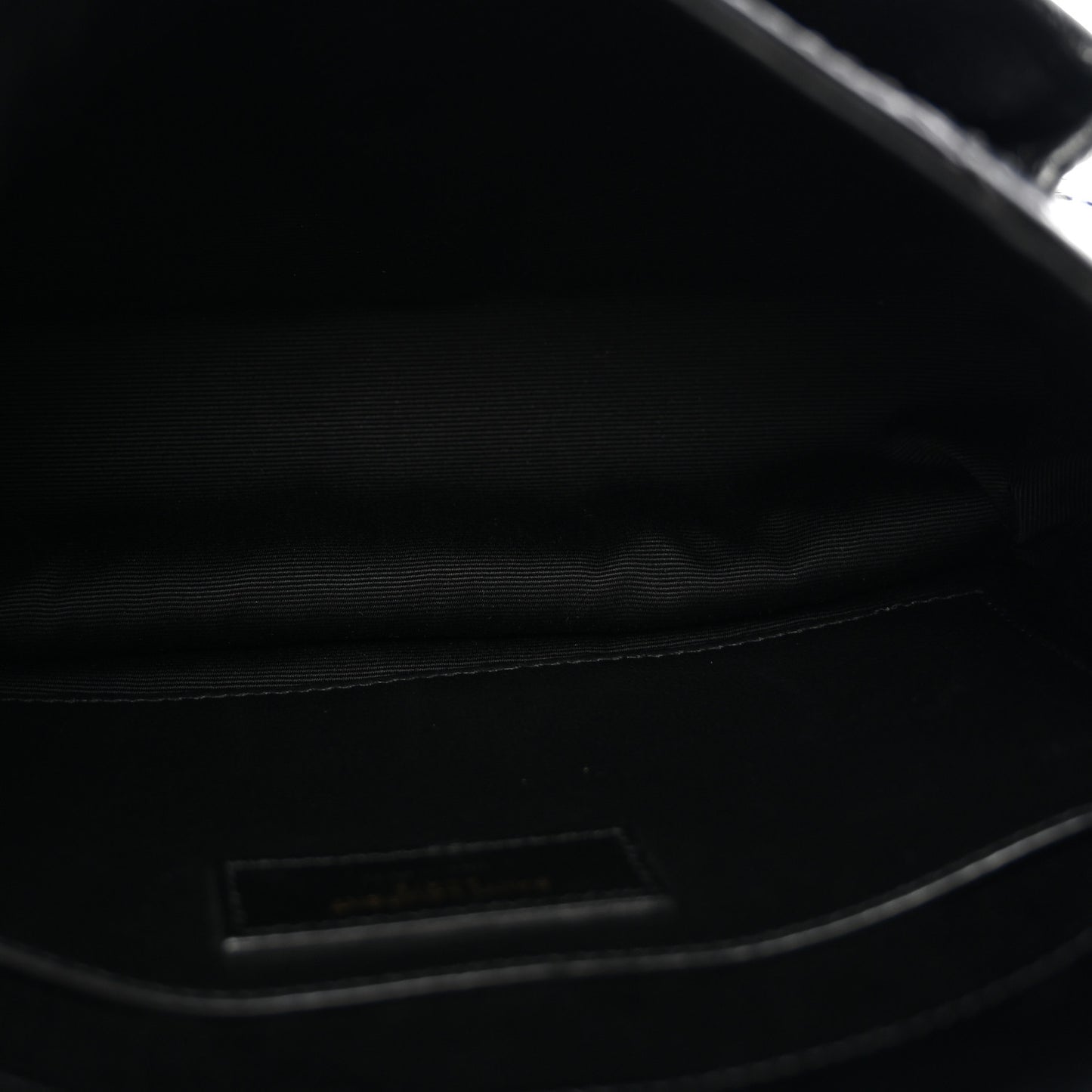 Crinkled Lambskin Matelasse Monogram Baby Niki Chain Satchel Black