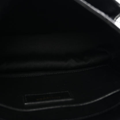 Saint Laurent Crinkled Lambskin Matelasse Monogram Baby Niki Chain Satchel Black 5 of 12