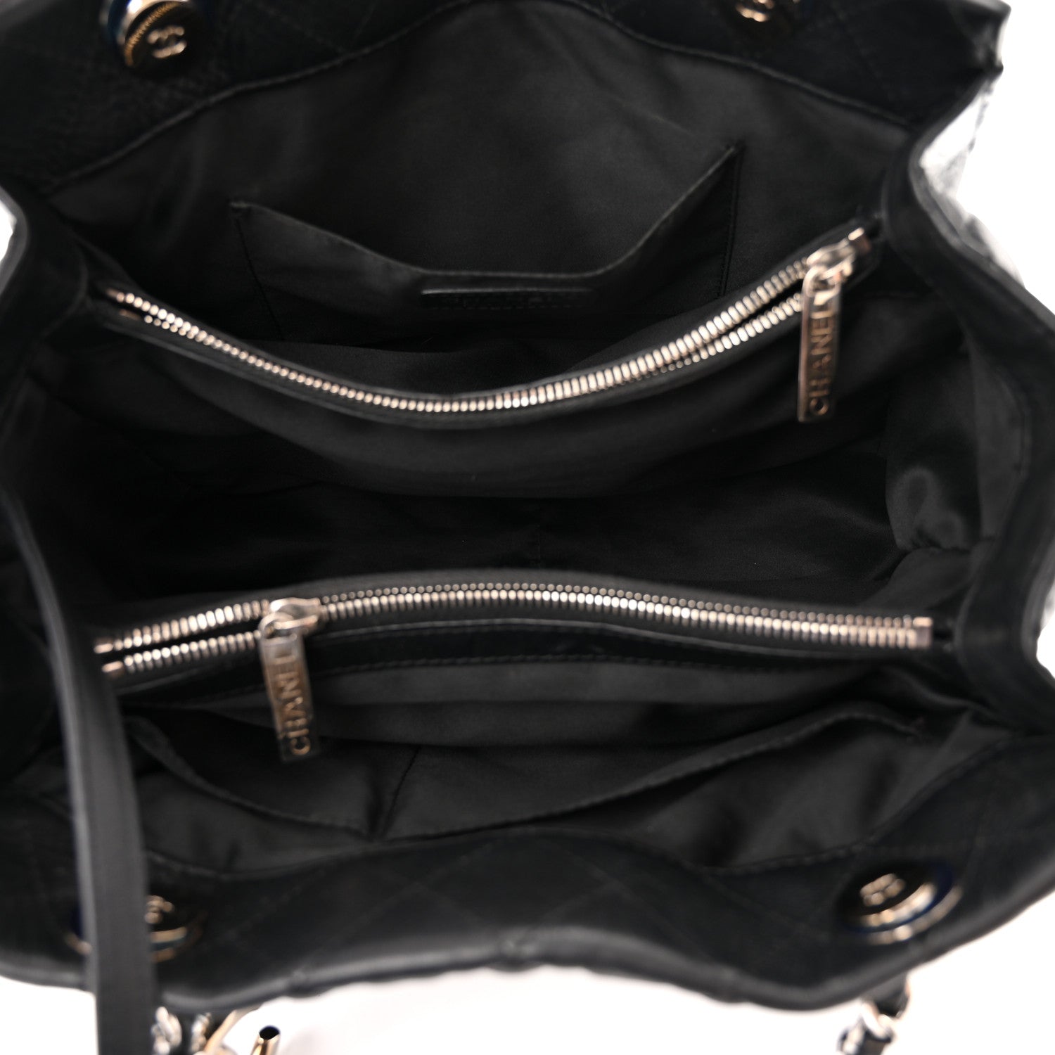 Chanel Calfskin Quilted Small Chic and Soft Shopping Tote Black 7 of 15