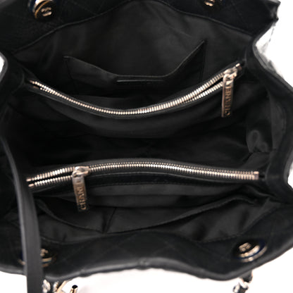 Chanel Calfskin Quilted Small Chic and Soft Shopping Tote Black 7 of 15
