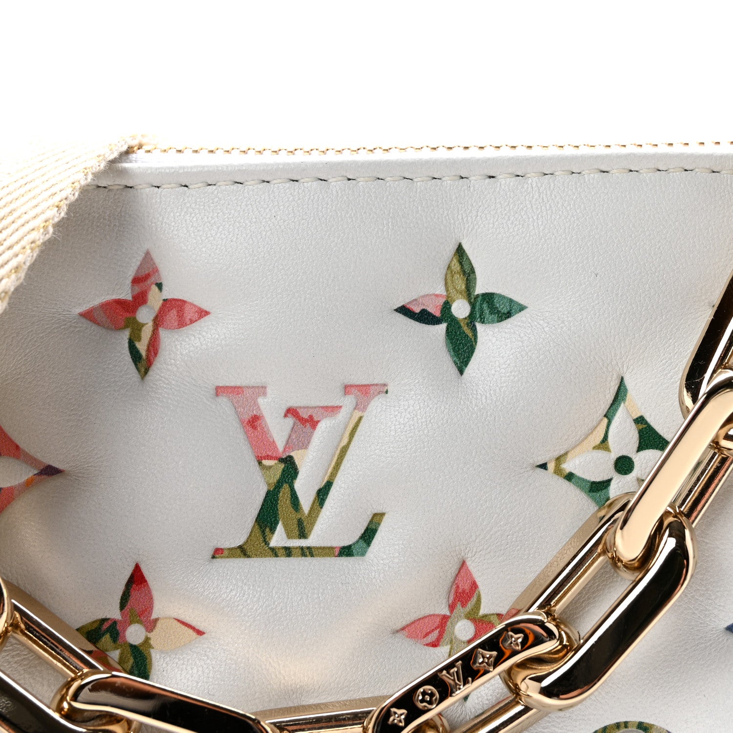 Louis Vuitton Lambskin Embossed Monogram LV Garden Coussin PM