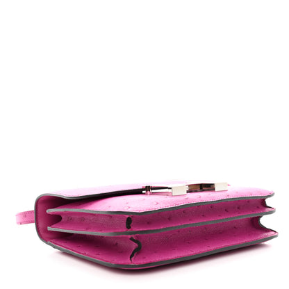 Hermes Ostrich Constance 18 Rose Pourpre 4 of 11