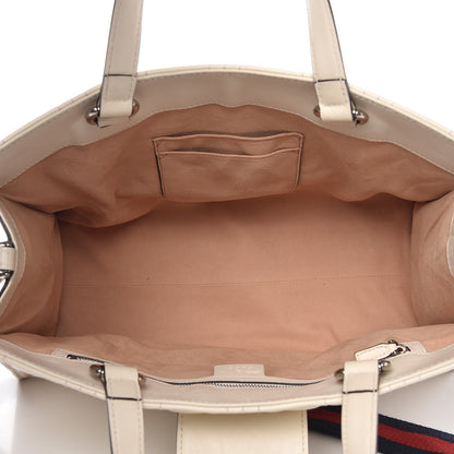 Gucci Cafskin Web Quilted Large Dionysus Tote Bag White 6 of 13