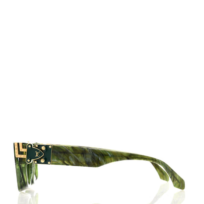 Louis Vuitton Acetate 1.1 Millionaires Z1167E Sunglasses Green Marble 3 of 7