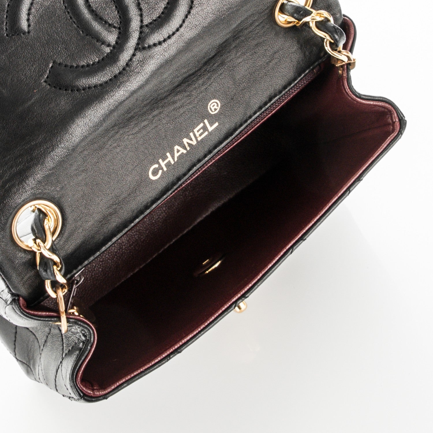 Chanel Lambskin Quilted Mini Square Flap Black 5 of 7