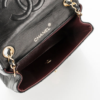 Chanel Lambskin Quilted Mini Square Flap Black 5 of 7