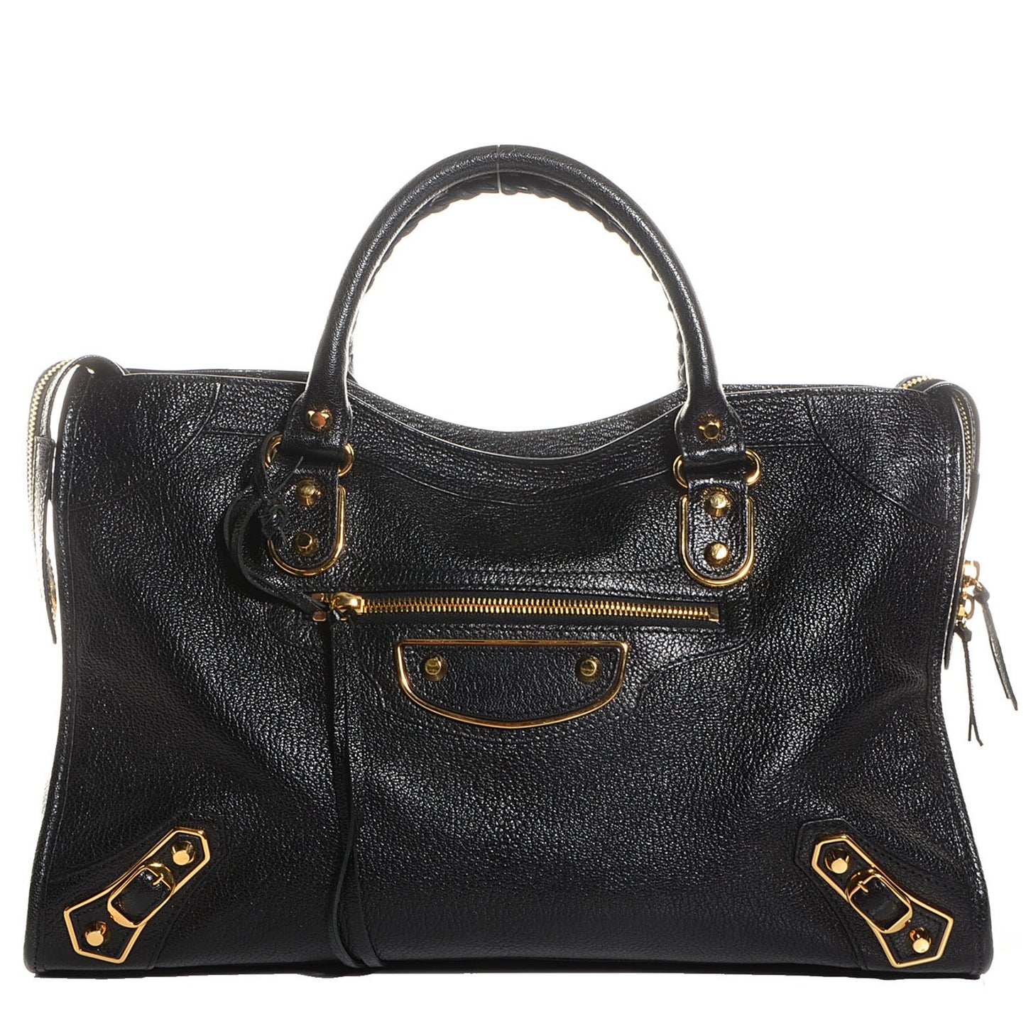 Chevre Gold Metallic Edge Hardware City Black