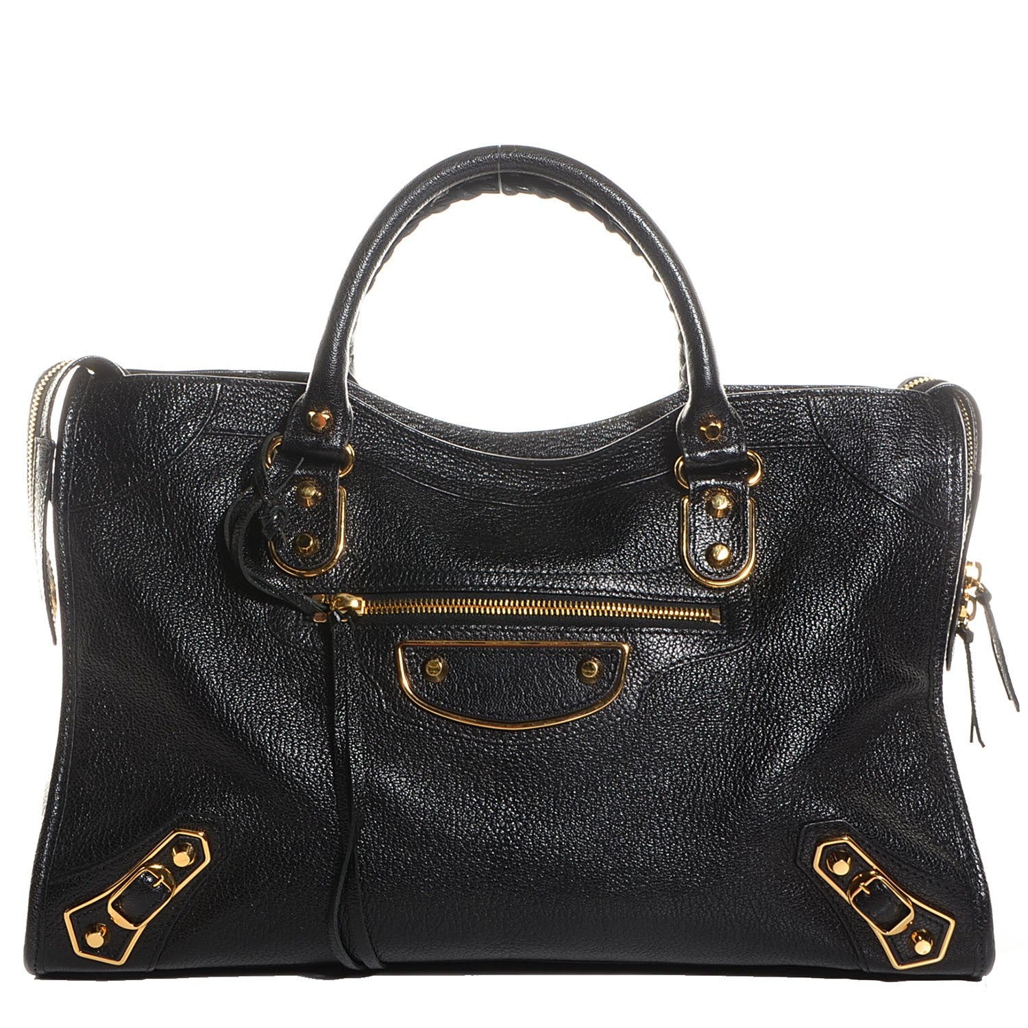 Balenciaga Chevre Gold Metallic Edge Hardware City Black 1 of 12