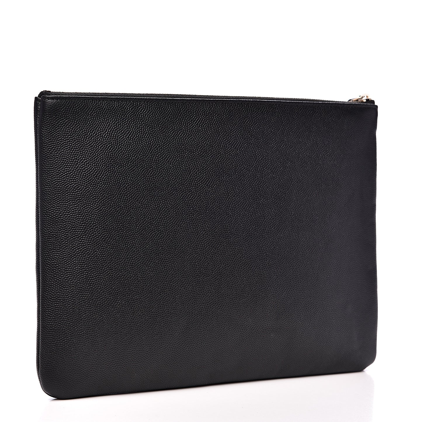 Caviar Studded Medium Deauville Pouch Black