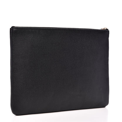Chanel Caviar Studded Medium Deauville Pouch Black 3 of 11
