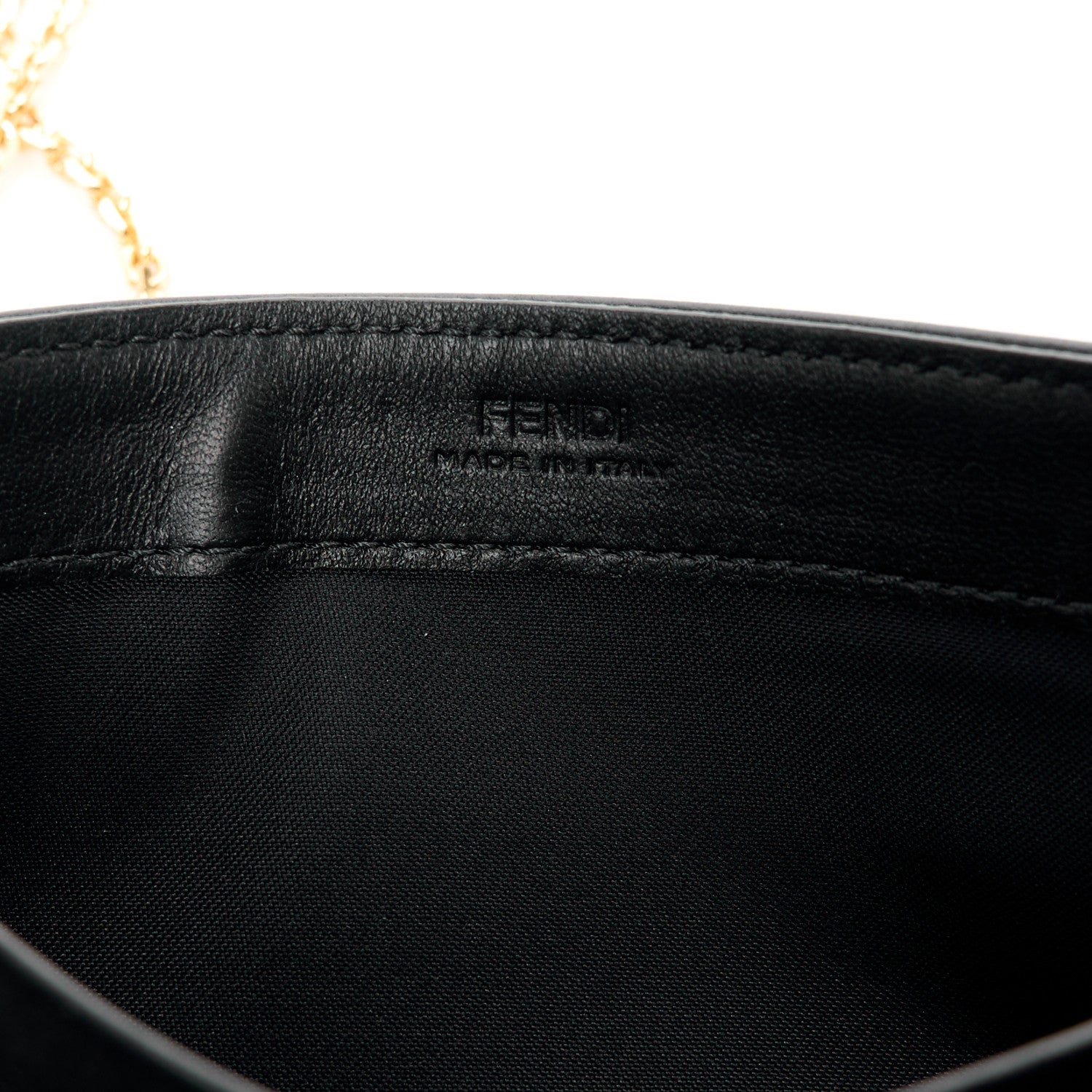 Fendi Nappa Matisse FF Embossed Continental Wallet On Chain Black 8 of 12