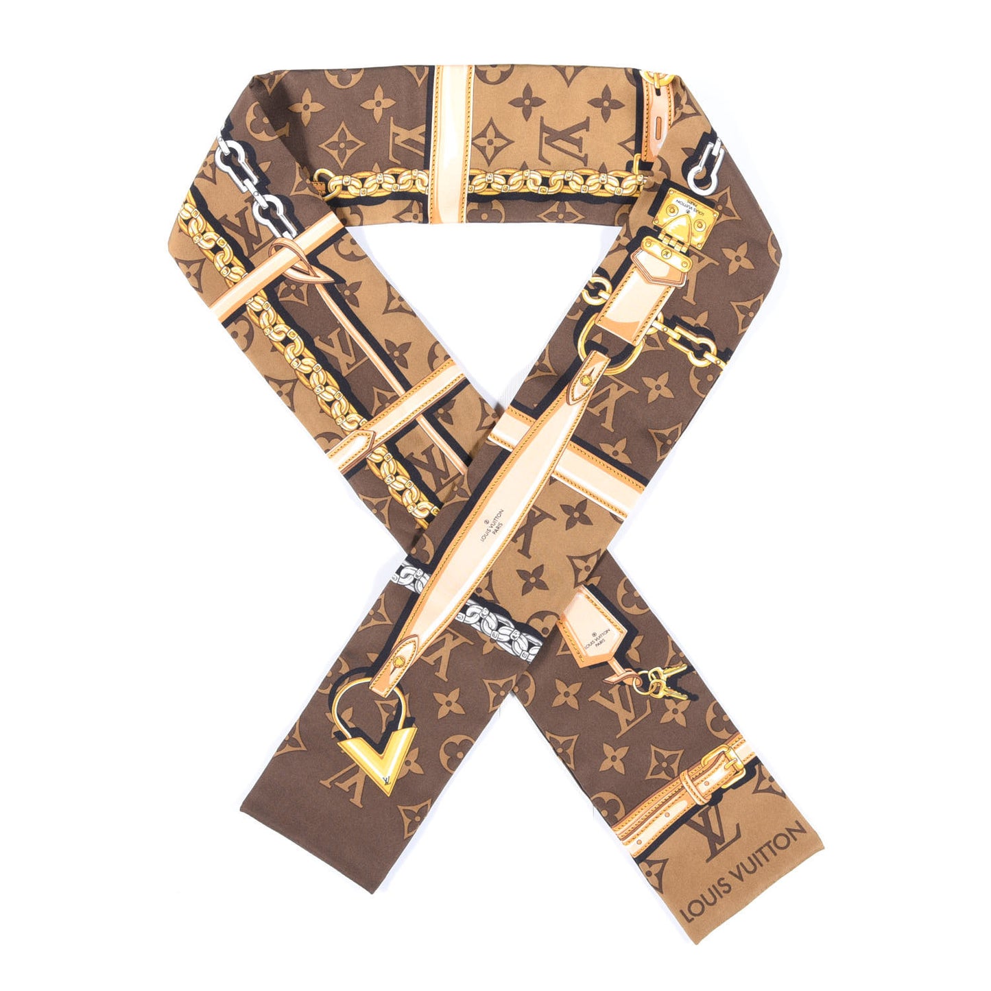 Silk Monogram Confidential Bandeau Brown