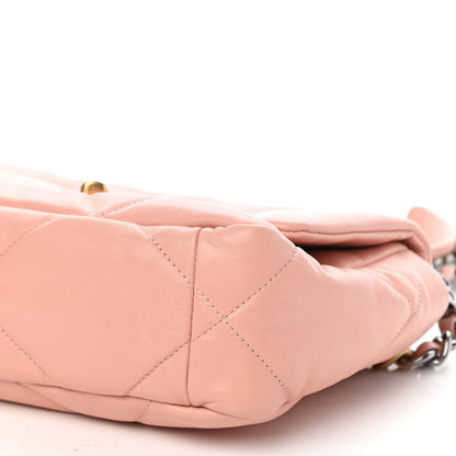 Chanel Goatskin Quilted Medium Chanel 19 Flap Light Pink 9 of 11