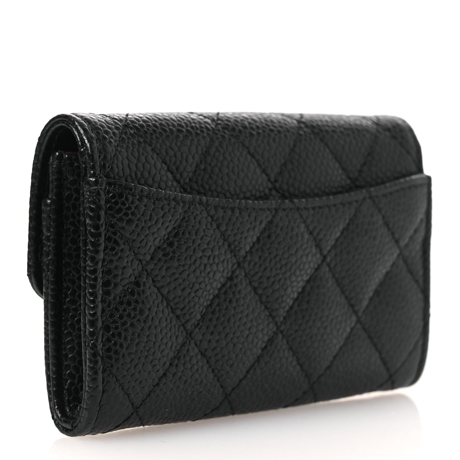 Chanel Caviar Quilted Flap Card Holder Black 3 of 8