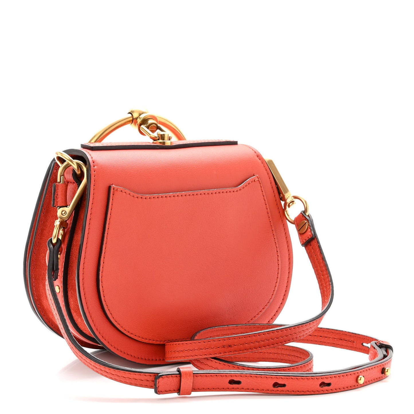 Calfskin Small Nile Bracelet Bag Earthy Red
