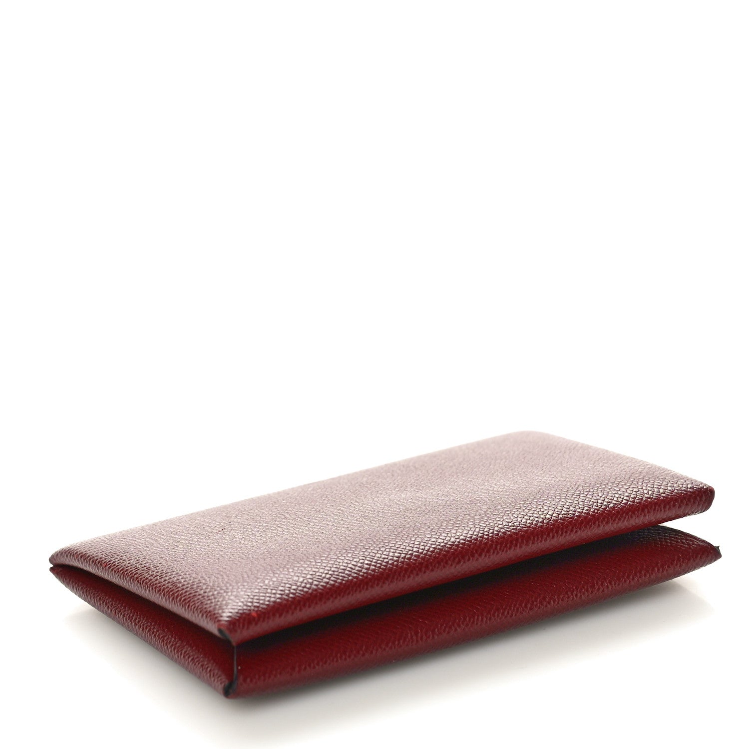 Hermes Madame Calfskin Calvi Card Case Rouge H 4 of 7