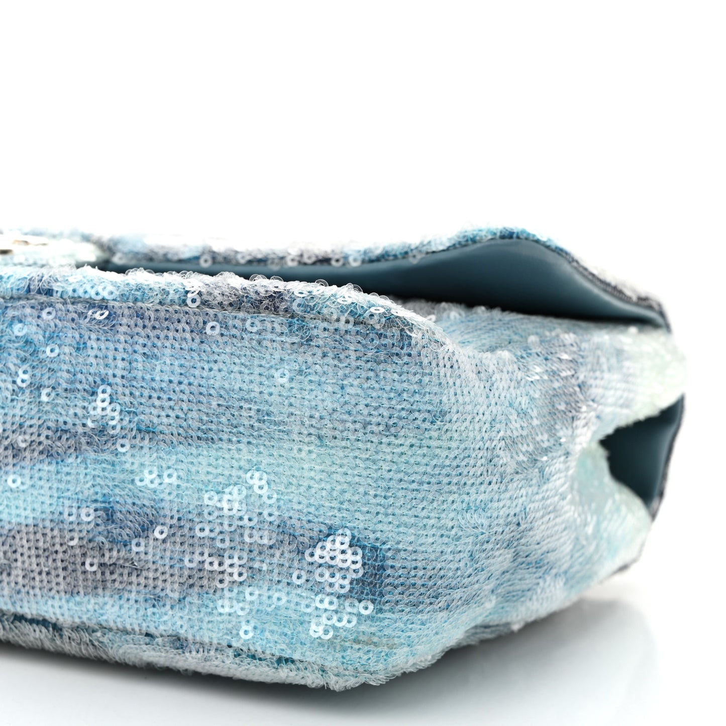 Sequin Large Waterfall Flap Light Blue