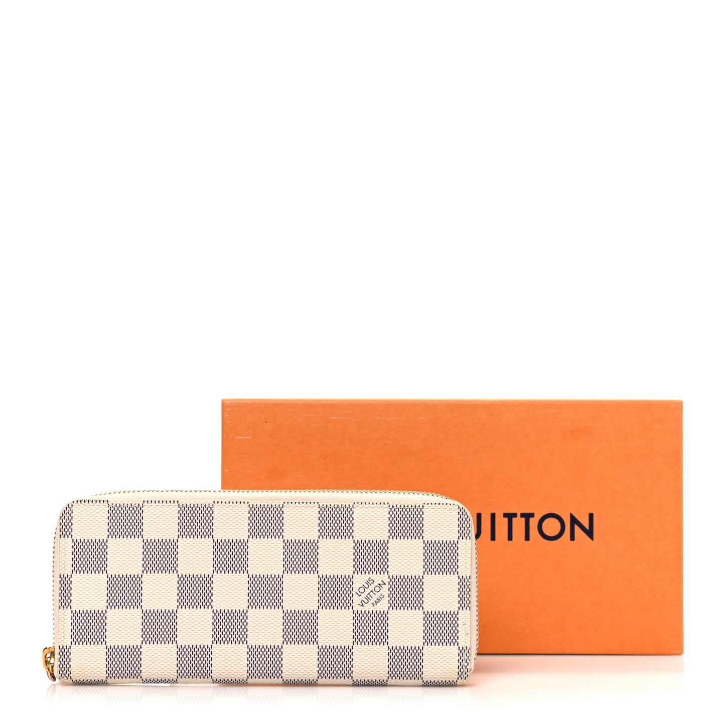 Damier Azur Clemence Wallet Rose Ballerine