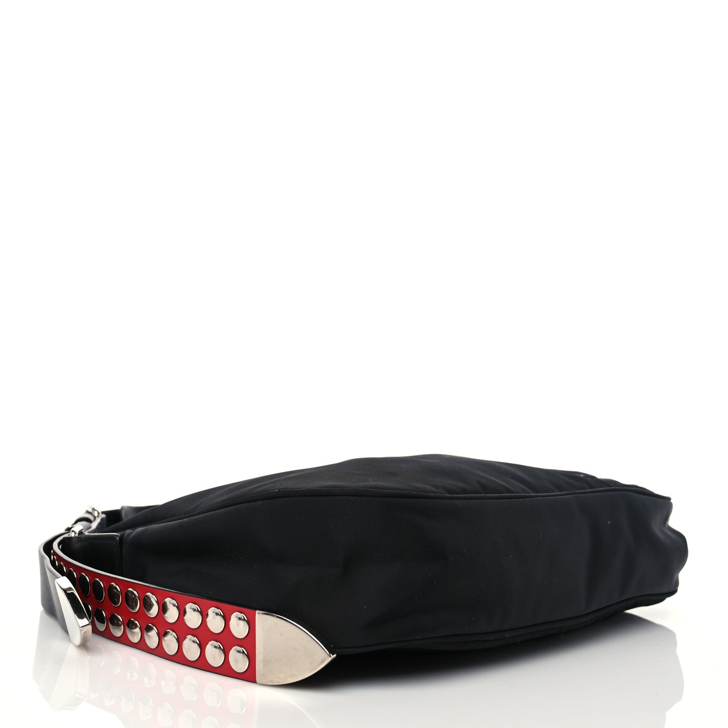 Tessuto Nylon Studded New Vela Hobo Black Fuoco