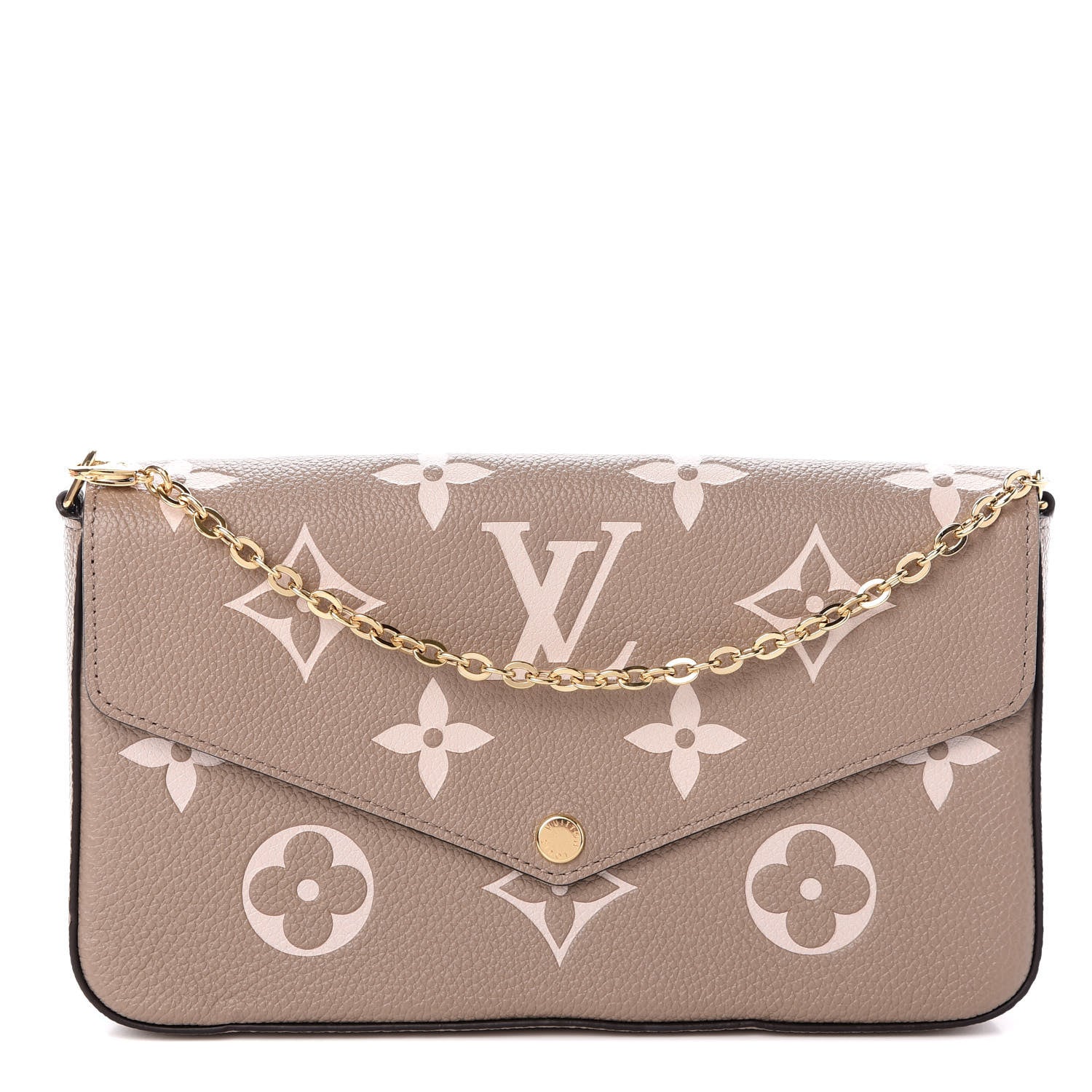 Louis Vuitton Empreinte Monogram Giant Felicie Pochette Tourterelle Creme 1 of 8