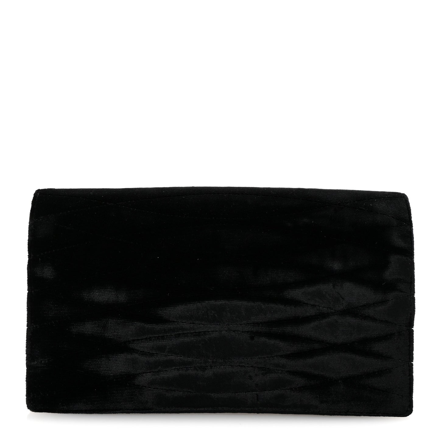 Velvet Quilted Clutch Black