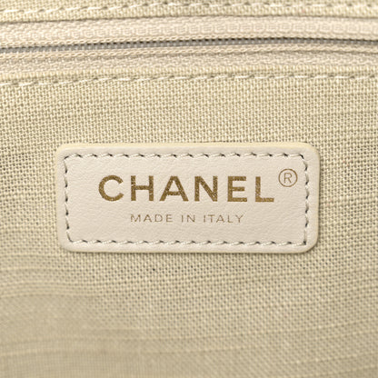 Chanel Denim Small Deauville Tote Dark Blue White 6 of 12