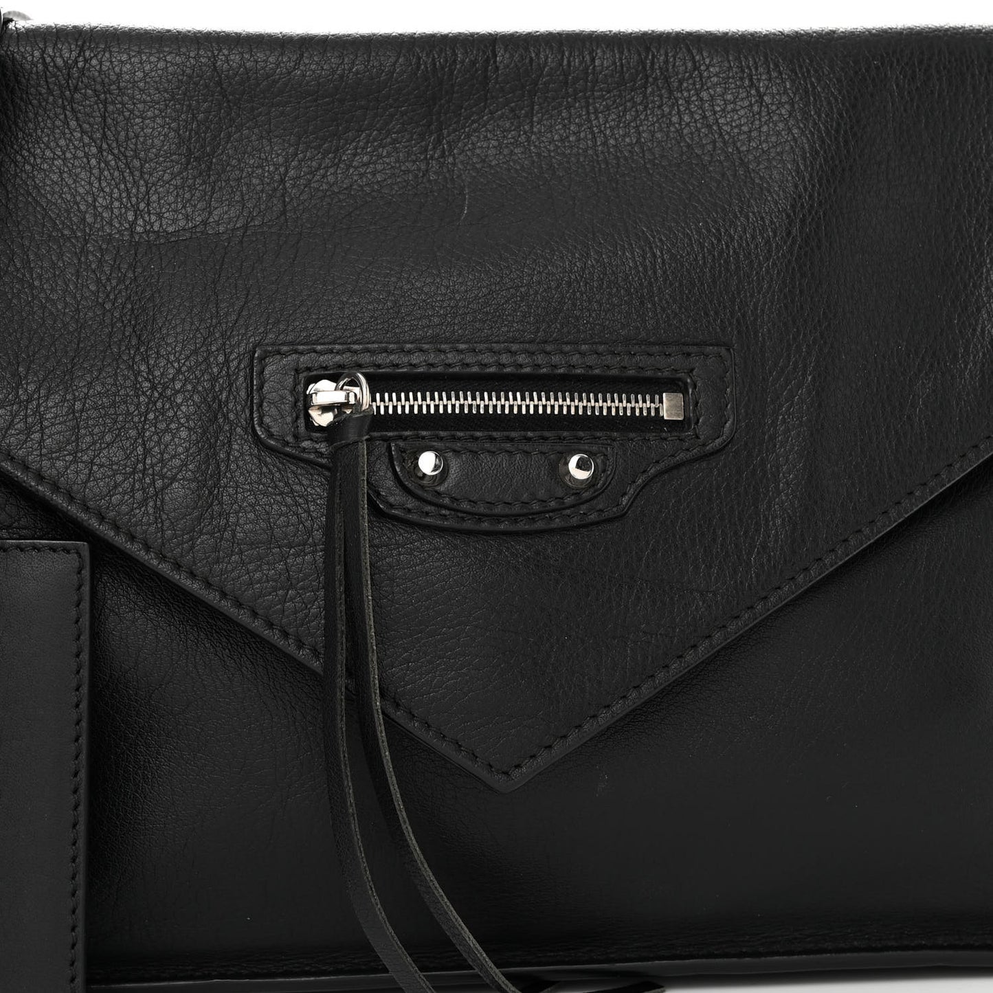 Calfskin Papier Sight Shoulder Bag Black