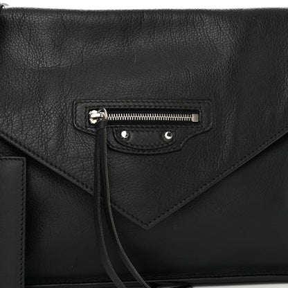 Balenciaga Calfskin Papier Sight Shoulder Bag Black 7 of 11
