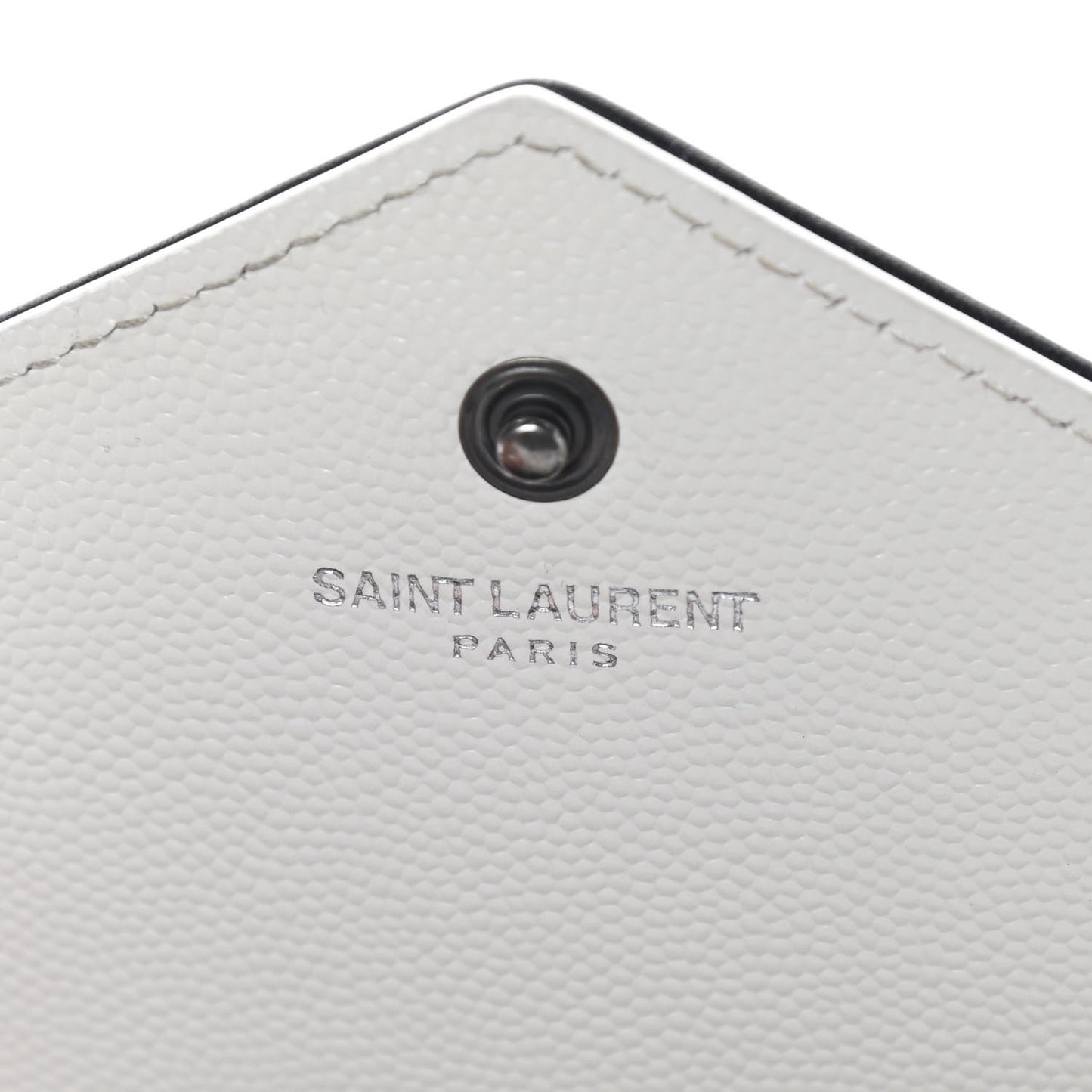 Grain De Poudre Matelasse Monogram Chain Wallet White Black