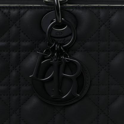 Christian Dior Ultra Matte Calfskin Cannage Large Lady Dior Black 17 of 21