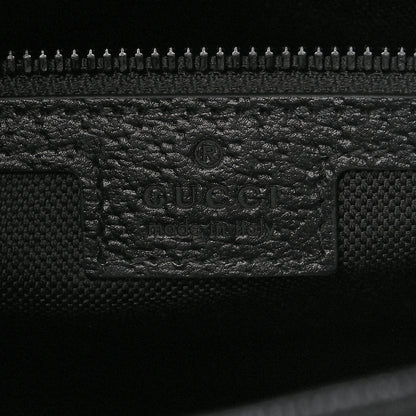 Gucci Textured Dollar Calfskin Web Monochrome Large Diana Tote Bag Black 7 of 11