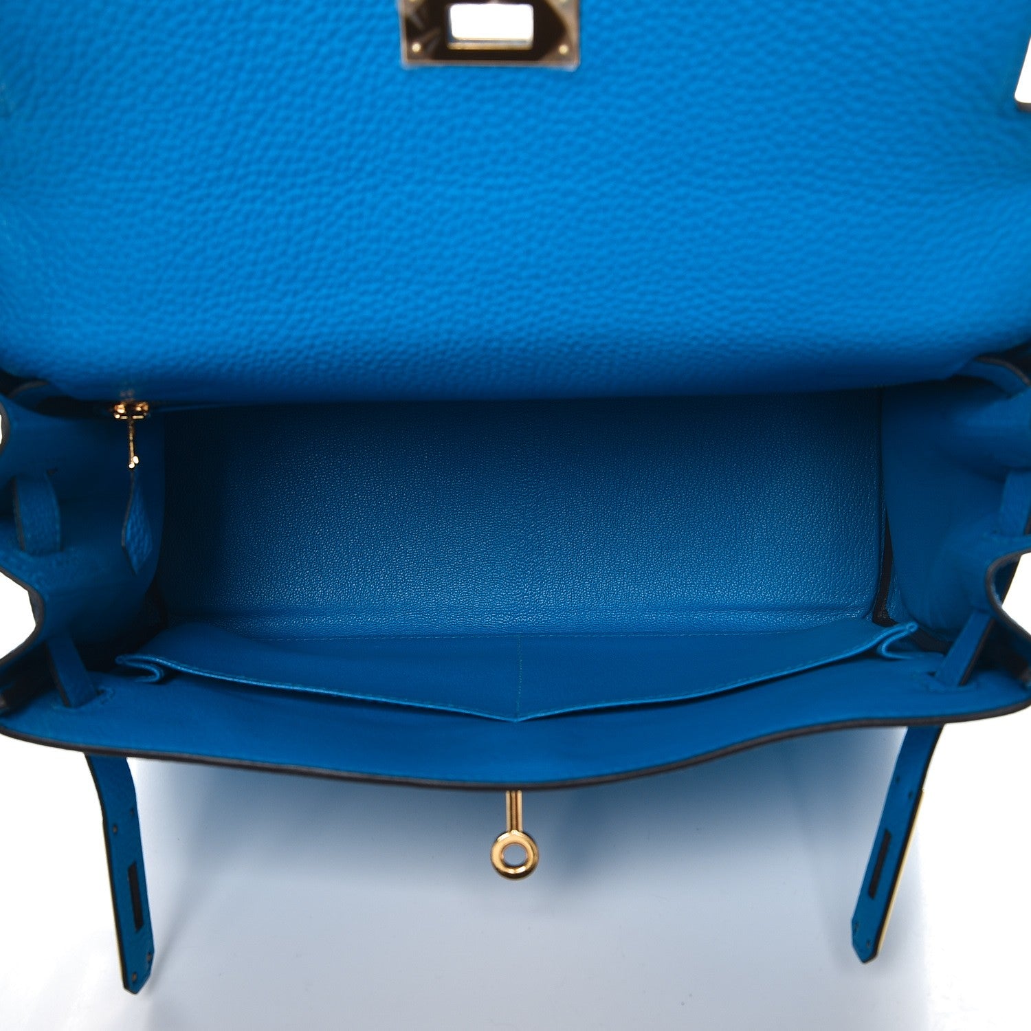 Hermes Togo Kelly Retourne 28 Bleu Zanzibar 8 of 36