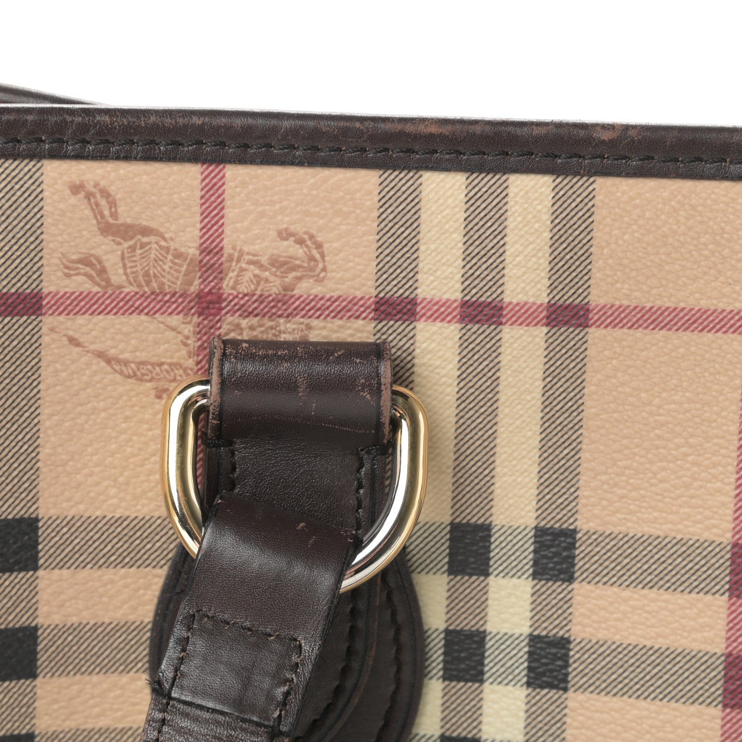 Burberry Haymarket Check Medium Regent Tote Chocolate 19 of 21