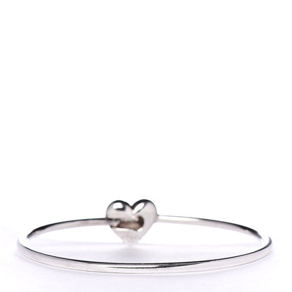 Tiffany Sterling Silver Puffy Heart Bangle Bracelet 3 of 5
