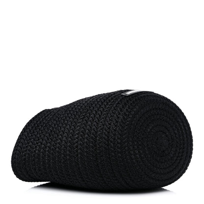 Balenciaga Nylon Lambskin Woven Small Ibiza Basket With Strap Black 4 of 9