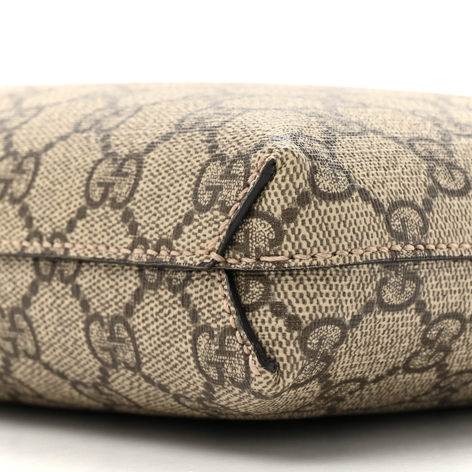 Gucci GG Supreme Monogram Azalea Calfskin Retro Interlocking G Wristlet Messenger Bag Beige Ebony Brown Sugar 9 of 10