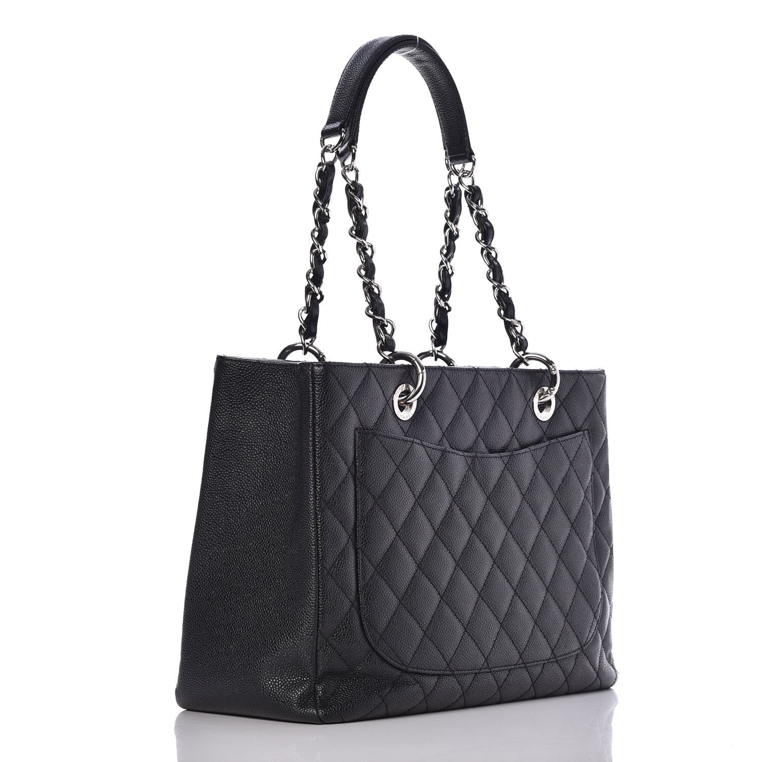 Chanel Caviar Quilted Grand Shopping Tote GST Black 3 of 10