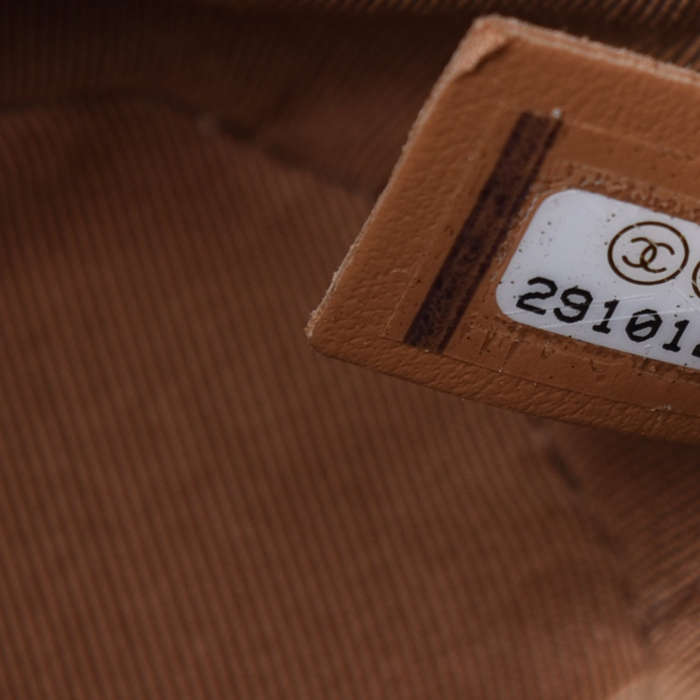 Calfskin Stitched Chain Bucket Bag Beige