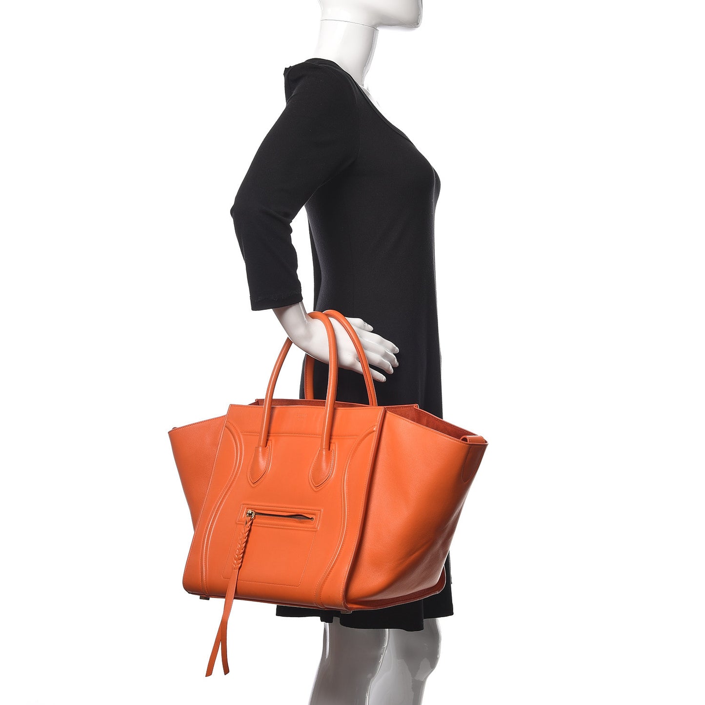 Supple Calfskin Medium Phantom Luggage Orange