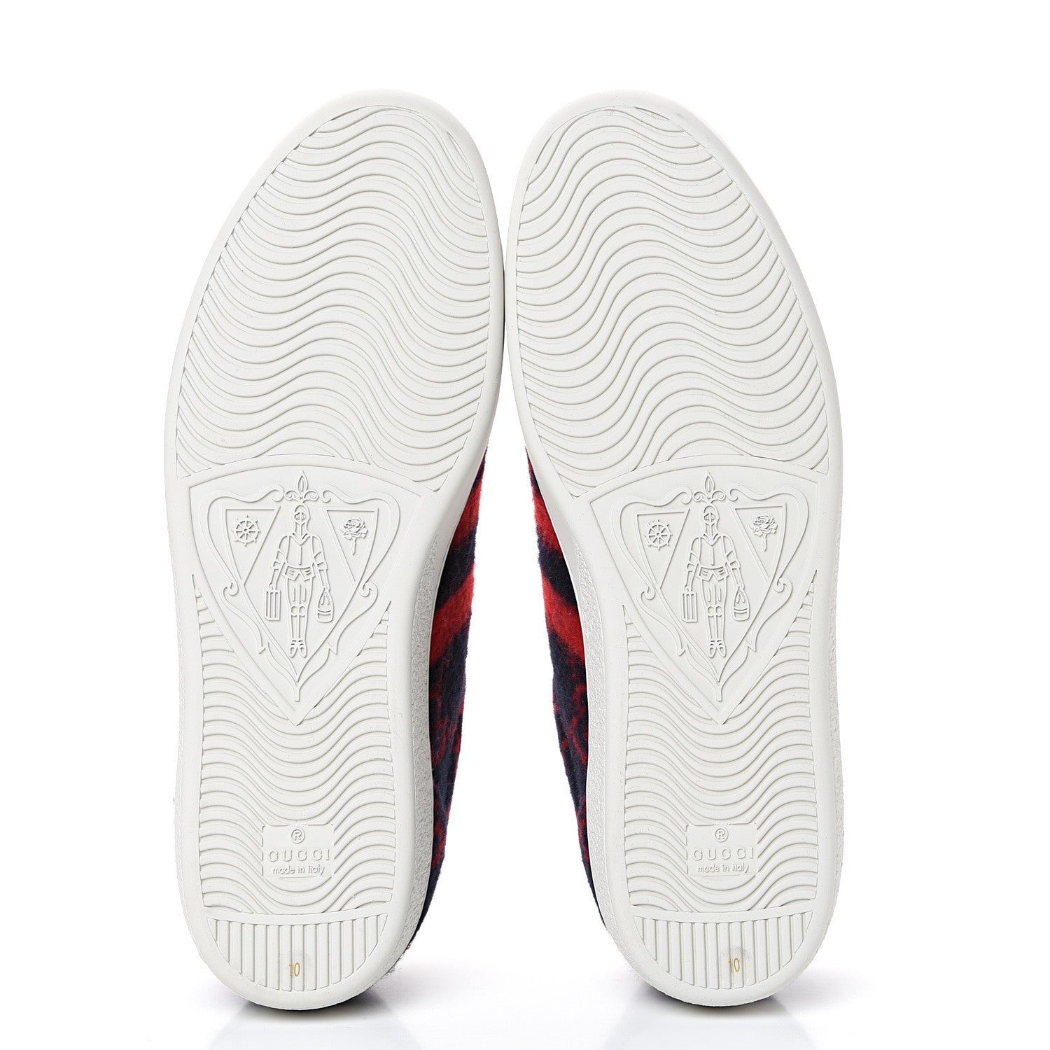 Gucci Covered Wool Big GG Monogram Mens Sneakers 10 Blue Red Mystic White 5 of 8