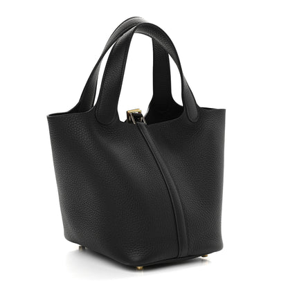 Hermes Taurillon Clemence Picotin Lock 18 PM Black 3 of 11