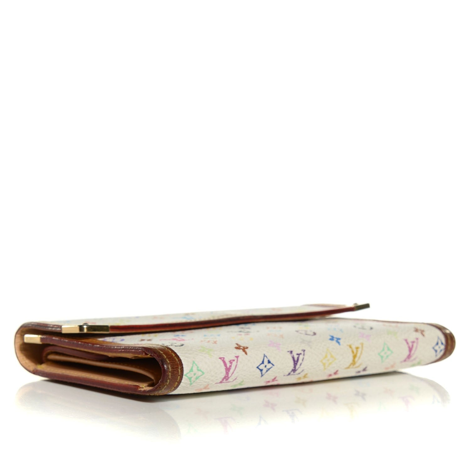 Louis Vuitton Monogram Multicolor Porte Tresor International Wallet White 4 of 7
