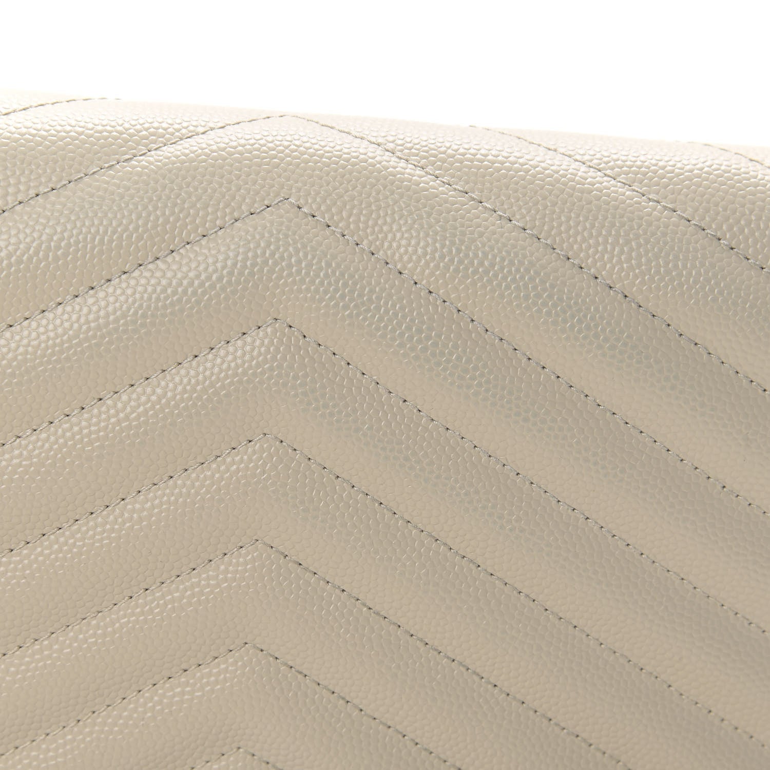 Saint Laurent Grain De Poudre Matelasse Chevron Monogram Envelope Chain Wallet Nude Powder 12 of 15
