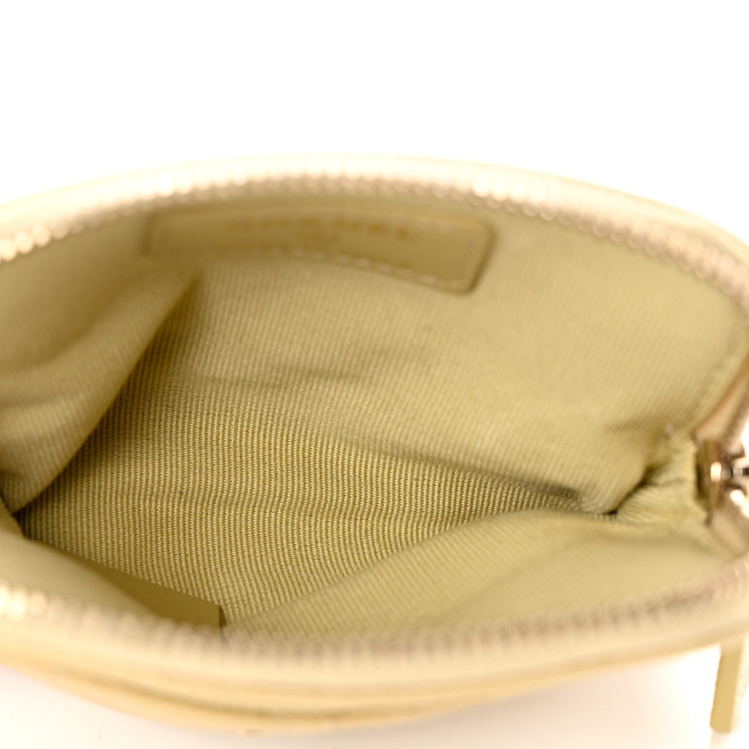 Chanel Caviar Quilted Zip Card Holder Wallet Light Green 5 of 9