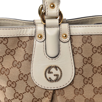 Gucci Monogram Medium Scarlett Studded Tote Off White 12 of 14