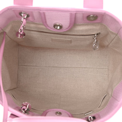 Chanel Mixed Fibers Small Deauville Tote Pink 6 of 12