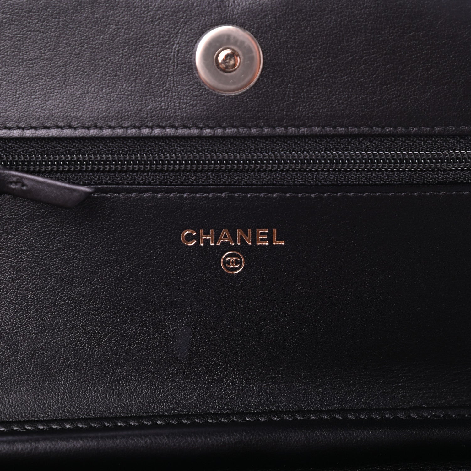 Chanel Caviar Quilted CC Filigree Wallet On Chain WOC Black 6 of 11