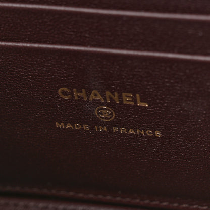Chanel Lambskin Quilted Small Top Handle Vanity Case With Chain Dark Brown 6 of 11